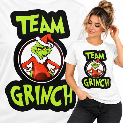 KOSZULKA DAMSKA  ŚWIĄTECZNA TEAM  GRINCH